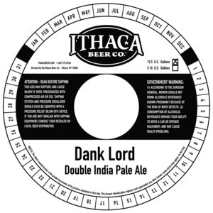 Ithaca Beer Company Dank Lord October 2015