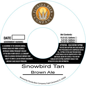 Florida Beer Company Snowbird Tan September 2015