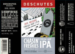 Deschutes Brewery Chasin' Freshies September 2015