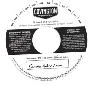 Covington Brewhouse LLC Samm's Amber Lager September 2015