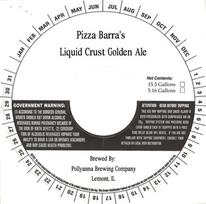 Pizza Barra's Liquid Crust Golden Ale 