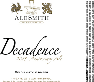 Alesmith Decadence 2015 September 2015