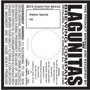 The Lagunitas Brewing Company Waldos Special September 2015