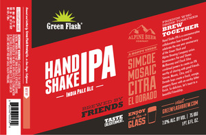 Green Flash Brewing Company Hand Shake IPA September 2015