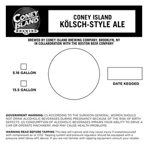 Coney Island Kolsch Style Ale September 2015
