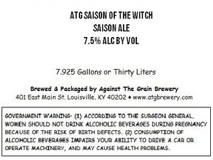 Against The Grain Brewery Atg Saison Of The Witch