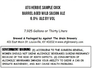 Against The Grain Brewery Atg Herbie Sample Cock