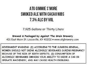 Against The Grain Brewery Atg Gimme Smore October 2015