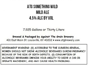 Against The Grain Brewery Atg Something Wild September 2015