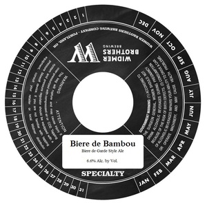Widmer Brothers Brewing Company Biere De Bambou October 2015