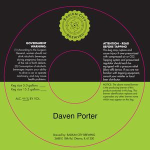 Radium City Brewing Daven Porter