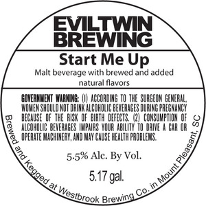 Evil Twin Brewing Start Me Up October 2015