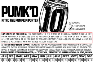 10 Barrel Brewing Co. Pumk'd October 2015