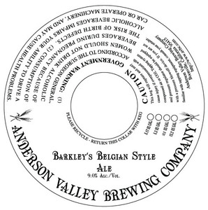 Anderson Valley Brewing Company Barkley's Belgian Ale