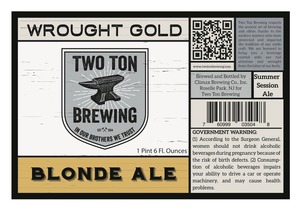Two Ton Brewing Wrought Gold Blonde Ale
