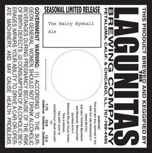 The Lagunitas Brewing Company The Hairy Eyeball October 2015