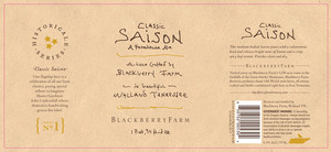 Blackberry Farm Classic Saison October 2015