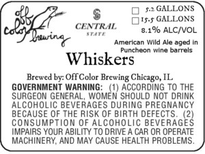 Off Color Brewing Whiskers October 2015