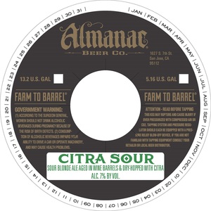 Almanac Beer Co. Citra Sour