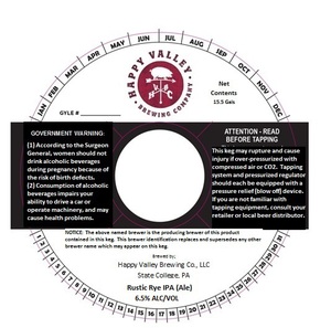 Rustic Rye Ipa (ale) October 2015