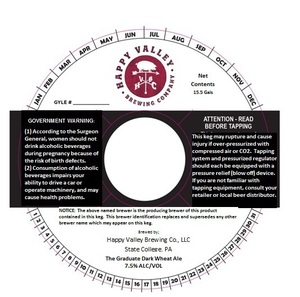 The Graduate Dark Wheat Ale October 2015