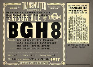 Transmitter Brewing Bgh1 October 2015