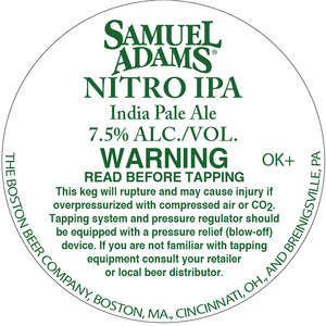 Samuel Adams Nitro IPA October 2015