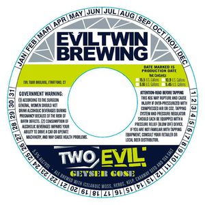 Evil Twin Brewing Two Evil Geyser Gose October 2015