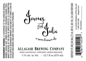 Allagash Brewing Company James And Julie October 2015