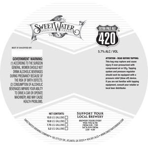 Sweetwater 420 Extra Pale Ale October 2015