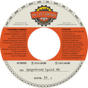 The Lost Borough Brewing Co. Gingerbread