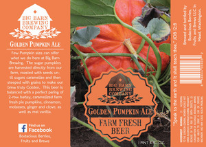 Big Barn Brewing Co Golden Pumpkin Ale