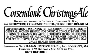 Corsendonk Christmas Ale October 2015