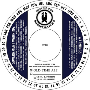 New Haven Nighthawks Brewing Company Old Time Ale November 2015