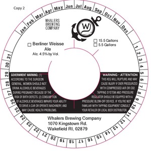 Whalers Brewing Company Berliner Weisse