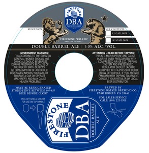 Firestone Walker Brewing Company Dba Bouble Barrel Ale