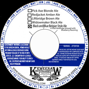 Keweenaw Brewing Company, LLC Black And Blue Belgian Style
