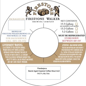 Firestone Walker Brewing Company Parabajava November 2015