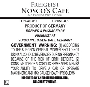 Freigeist Nosco's Cafe November 2015
