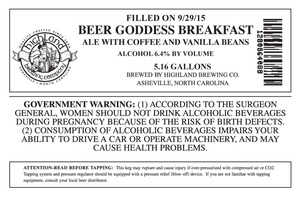 Highland Brewing Co. Beer Goddess Breakfast October 2015