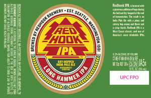 Redhook Ale Brewery Longhammer IPA October 2015