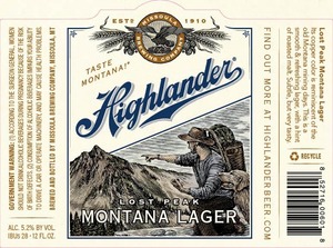 Highlander Lost Peak Montana Lager November 2015