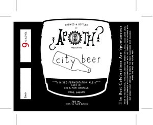Apoth City Beer November 2015