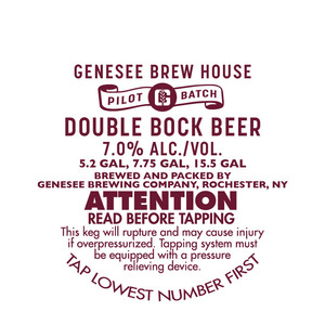 Genesee Brew House Double Bock Beer