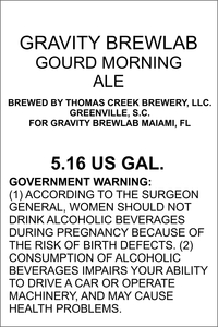 Gravity Brewlab Gourd Morning Ale October 2015