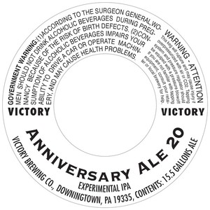 Victory Anniversary Ale 20 October 2015