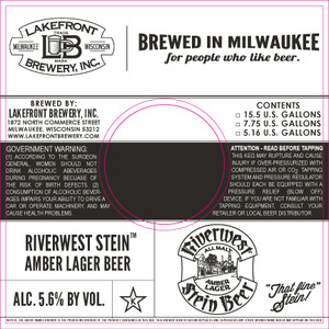 Lakefront Brewery Riverwest Stein November 2015