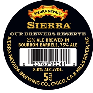 Sierra Nevada Our Brewers Reserve November 2015