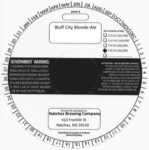 Bluff City Blonde Ale November 2015