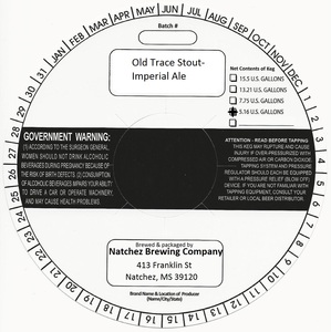 Old Trace Stout -imperial Ale November 2015